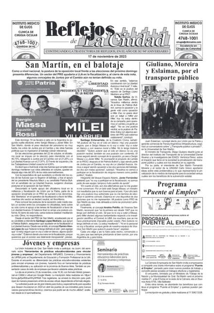 Portada de la edición del 17 de noviembre 2023