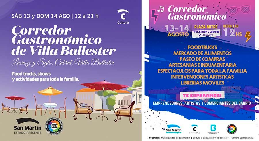 Vuelve el Corredor Gastronómico a Villa Ballester