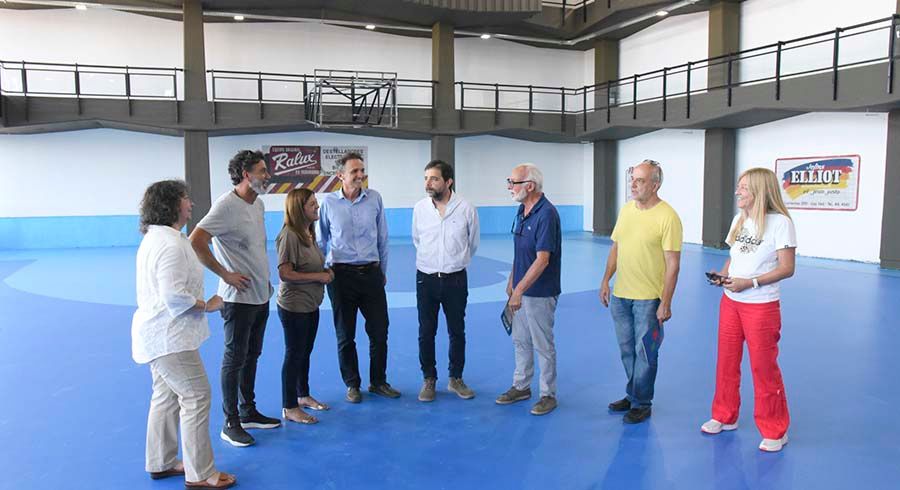 Moreira y Katopodis recorrieron las obras del Club Peretz