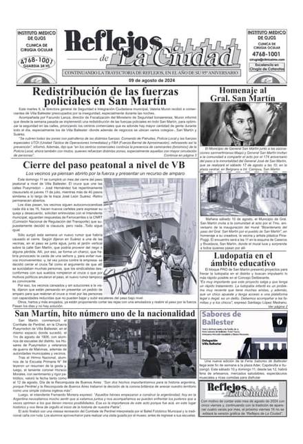 Portada de la edición del 9 de agosto 2024