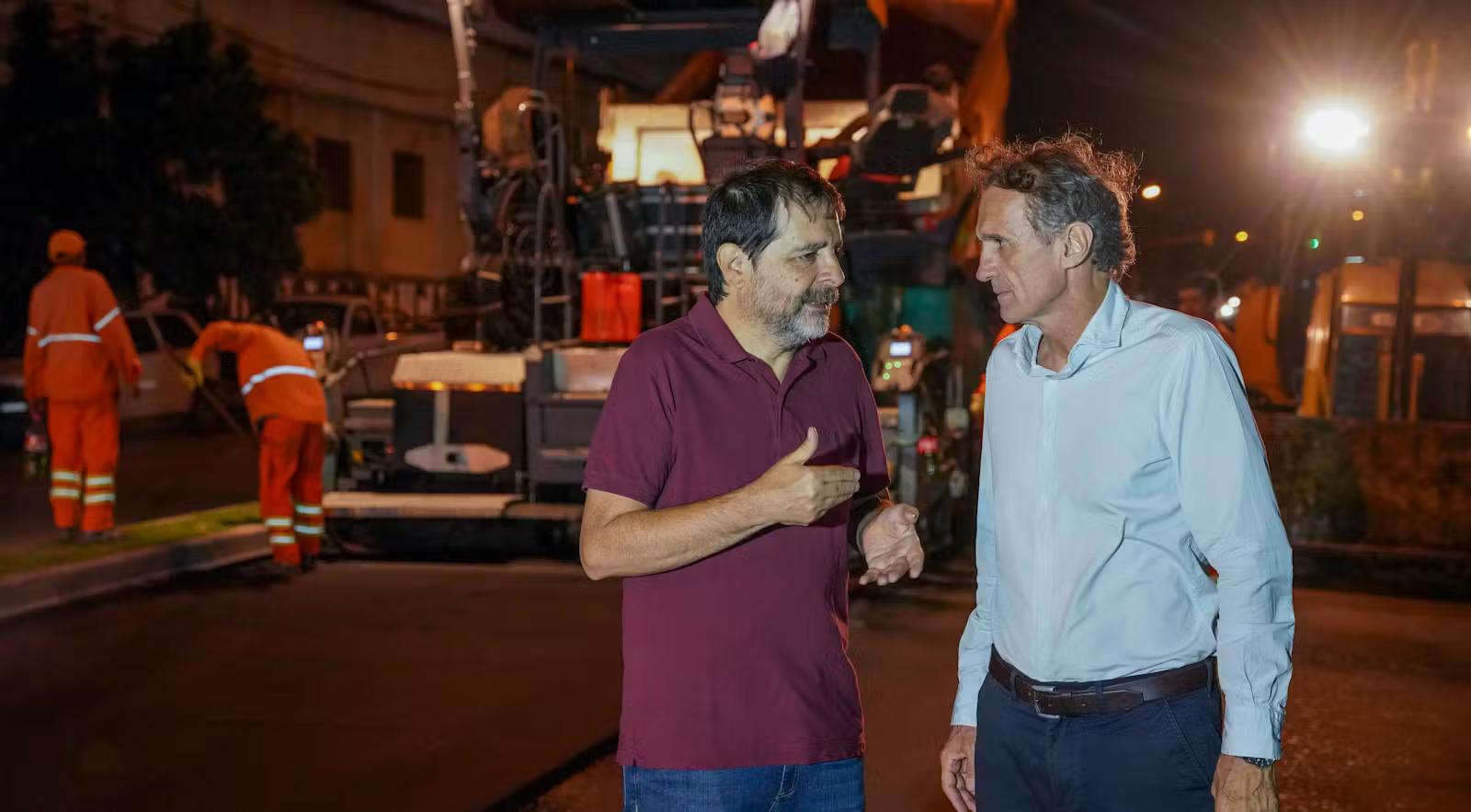 Moreira y Katopodis recorrieron las obras de las avenidas Juan B. Justo