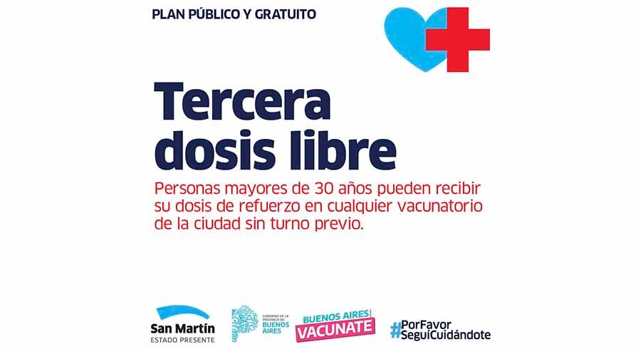 Más del 80 % de los vecinos de San Martín ya recibieron dos dosis