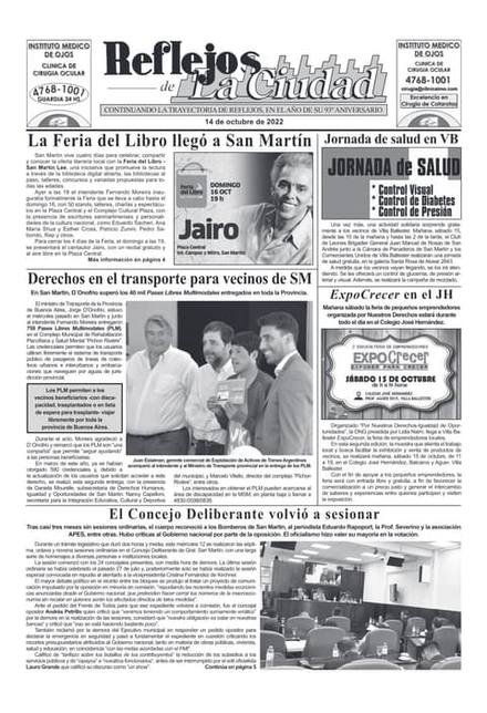 Portada de la edición del 14 de octubre 2022