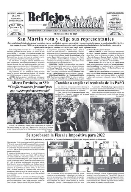 Portada de la edición del 12 de noviembre 2021