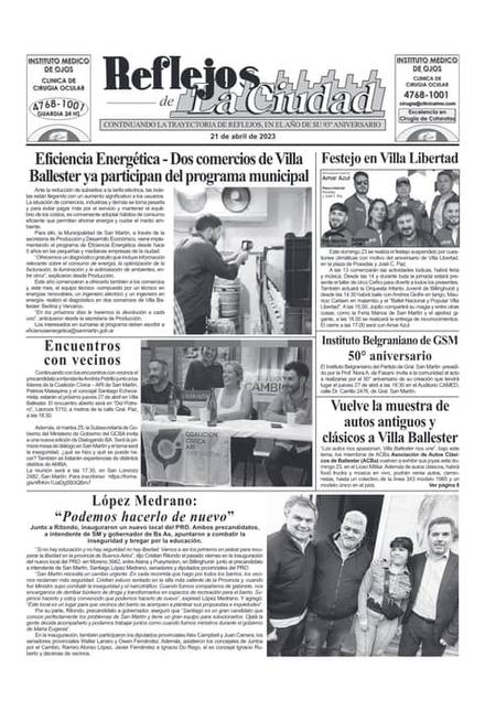 Portada de la edición del 21 de abril 2023