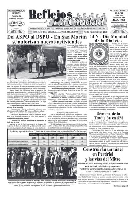 Portada de la edición del 13 de noviembre 2020