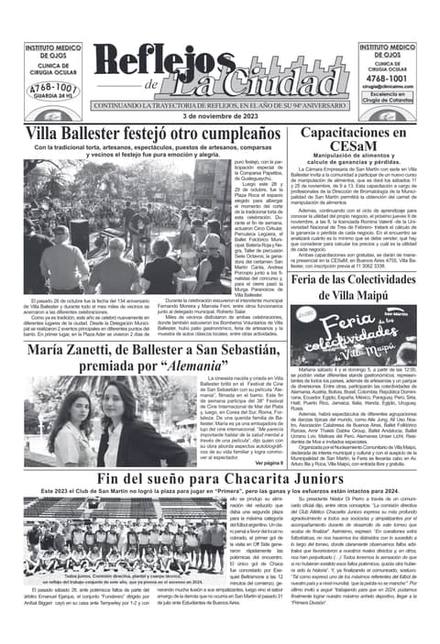 Portada de la edición del 3 de noviembre 2023