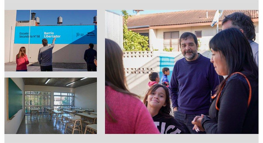 Fernando Moreira recorrió la nueva Escuela Secundaria de Barrio Libertador