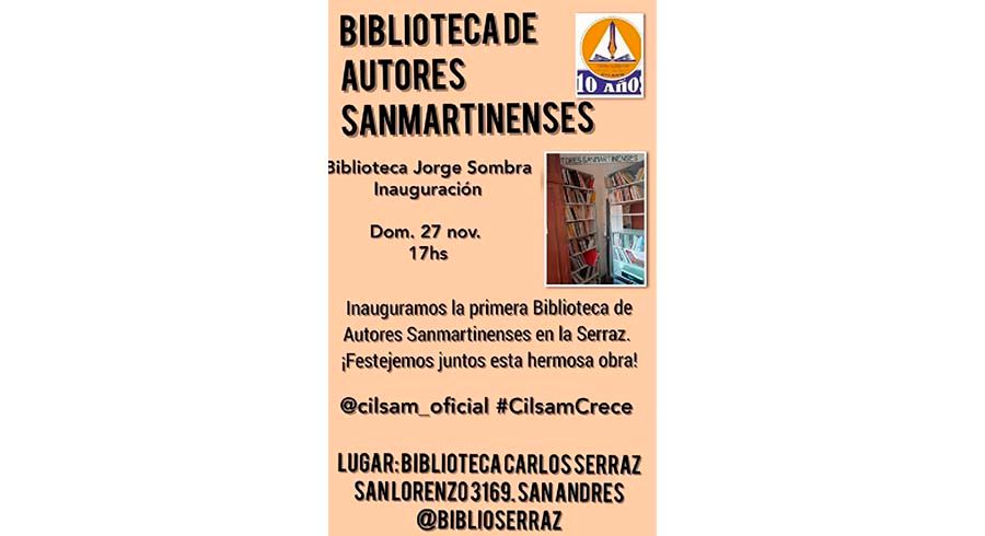 Nueva biblioteca de autores sanmartinenses