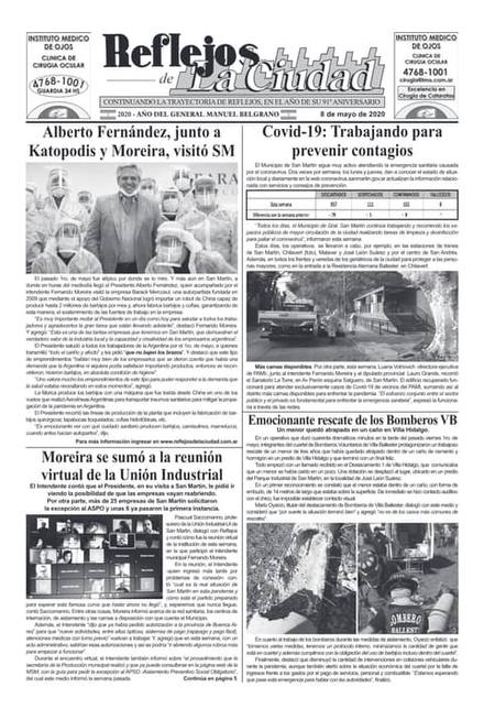 Portada de la edición del 8 de mayo 2020