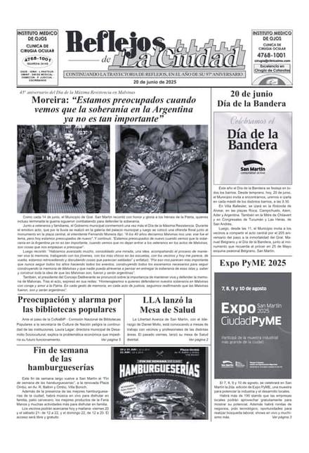 Portada de la edición del 20 de junio 2025