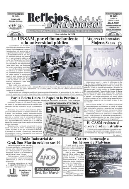 Portada de la edición del 18 de octubre 2024