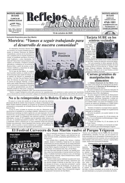 Portada de la edición del 10 de octubre 2025