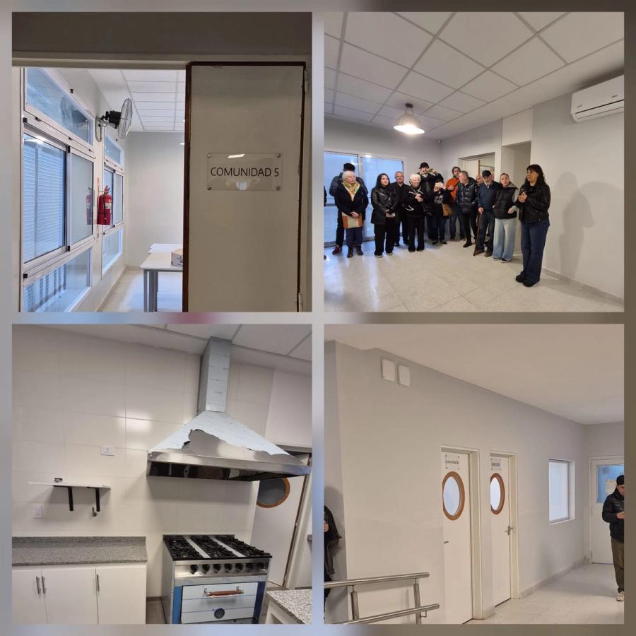 Durante el agasajo, todos recorrieron los avances de la obra del nuevo centro infantil de Ballester