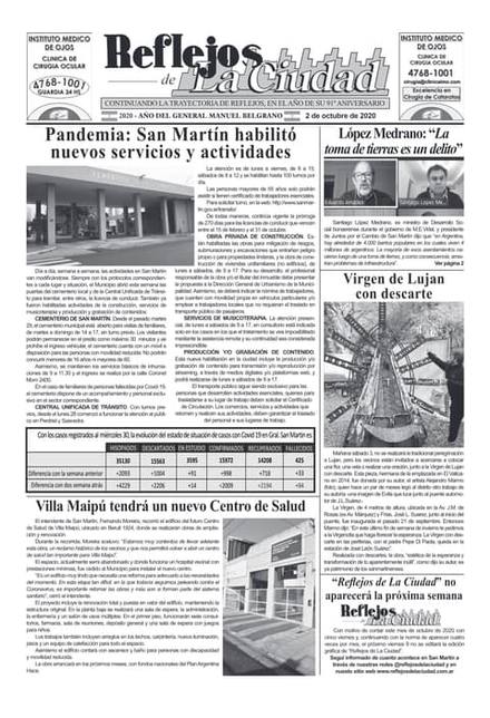 Portada de la edición del 2 de octubre 2020