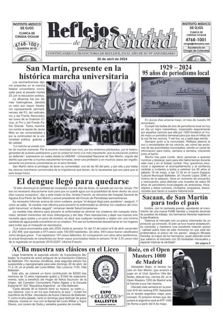 Portada de la edición del 26 de abril 2024