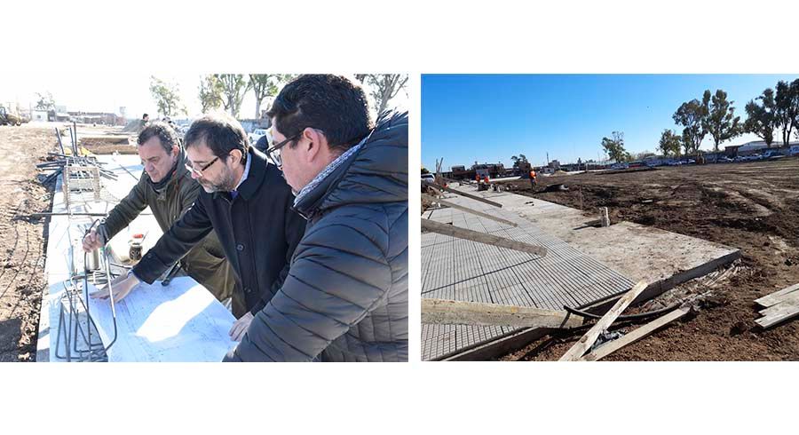 San Martín avanza en la construcción de un nuevo espacio público en Carcova