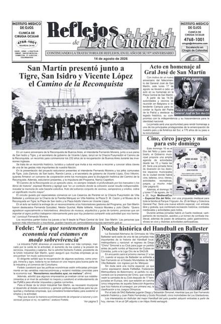 Portada de la edición del 14 de agosto de 2026