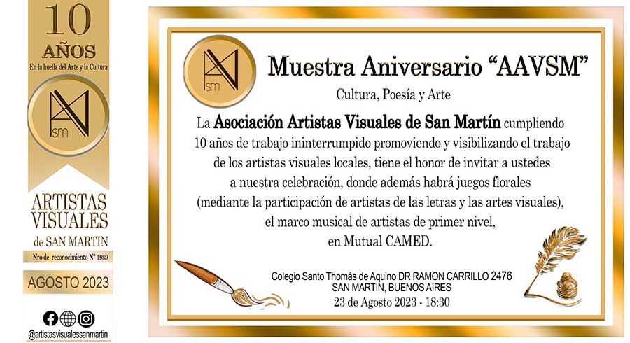 Artistas Visuales de San Martín – Festejo y juegos florares