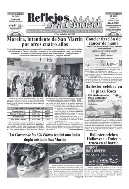 Portada de la edición del 27 de octubre 2023