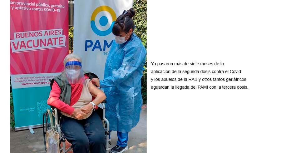 Tercera dosis para los abuelos que residen en geriátricos