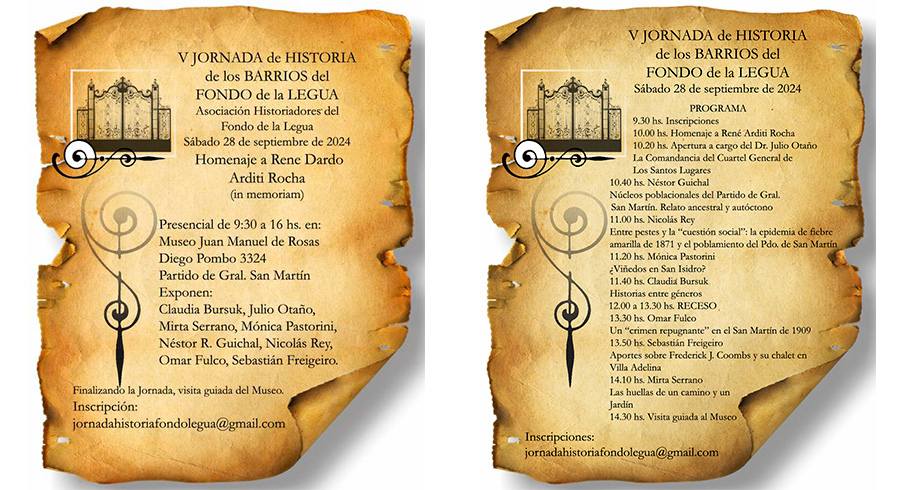 V Jornada de Historia de los Barrios del Fondo de la Legua en San Martín