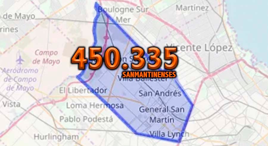 Censo 2022 – En San Martín somos 450.335