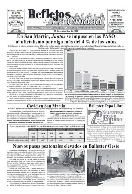 Portada de la edición del 17 de septiembre 2021