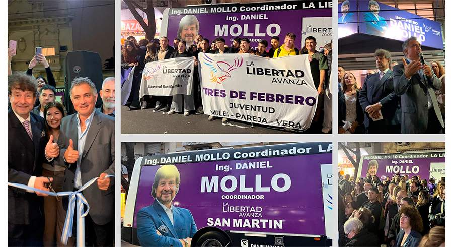 Mollo inauguró un nuevo local de La Libertad Avanza en San Martín