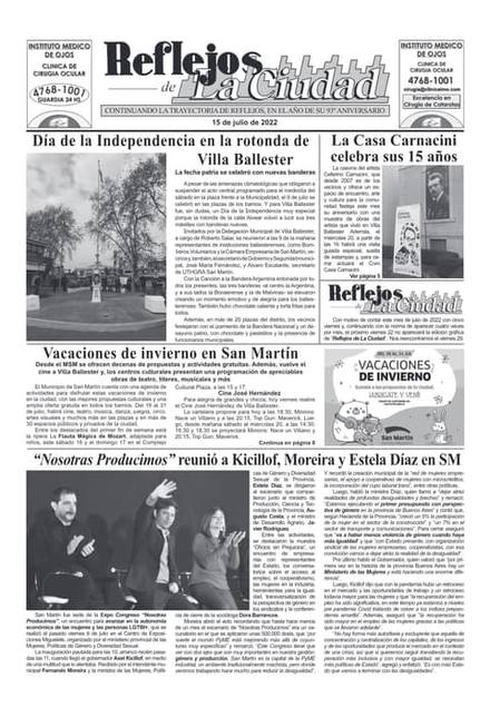 Portada de la edición del 15 de julio 2022