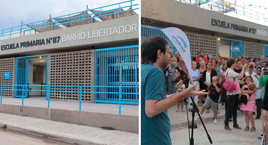 Moreira y Katopodis inauguraron la primera escuela de Barrio Libertador