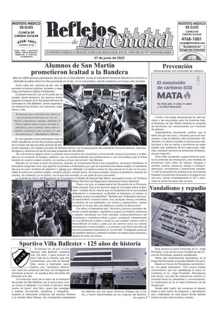 Portada de la edición del 27 de junio 2025