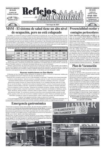Portada de la edición del 7 de mayo 2021