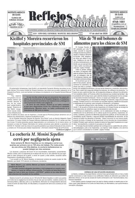 Portada de la edición del 17 de abril 2020