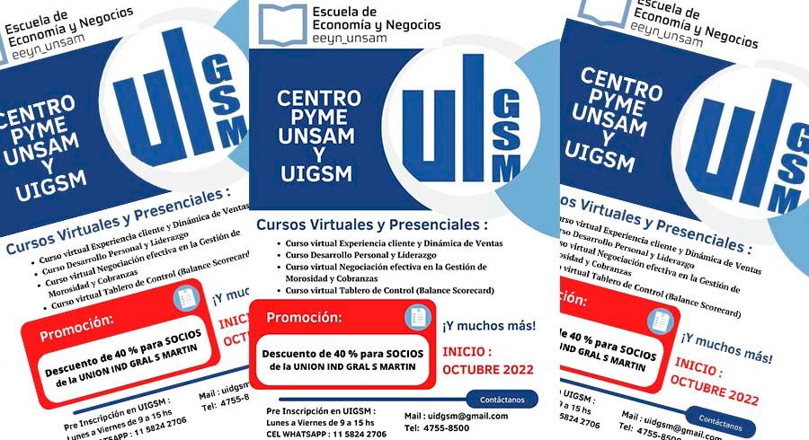 UNSAM y UIGSM ofrecen cursos de capacitación
