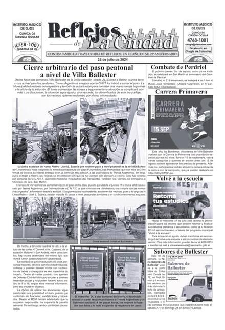 Portada de la edición del 26 de julio 2024