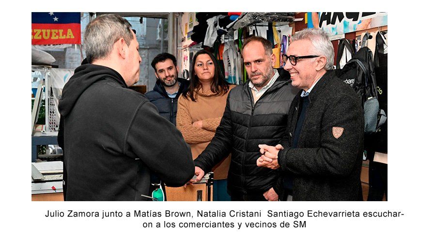Julio Zamora visitó San Martín