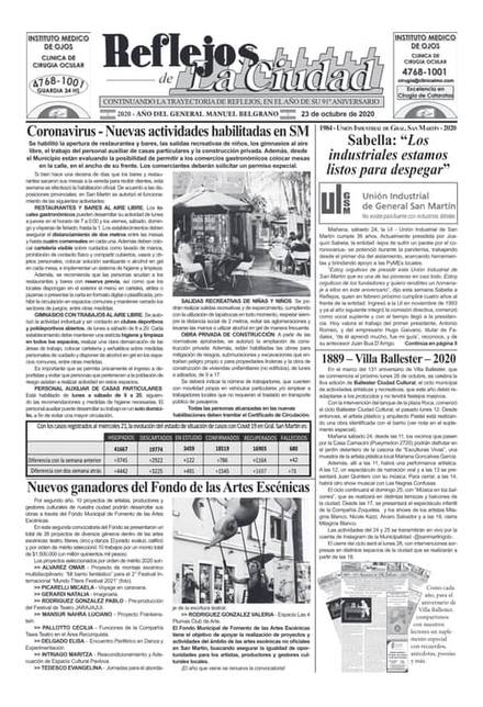 Portada de la edición del 23 de octubre 2020