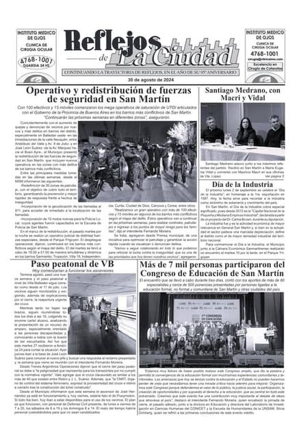 Portada de la edición del 30 de agosto 2024