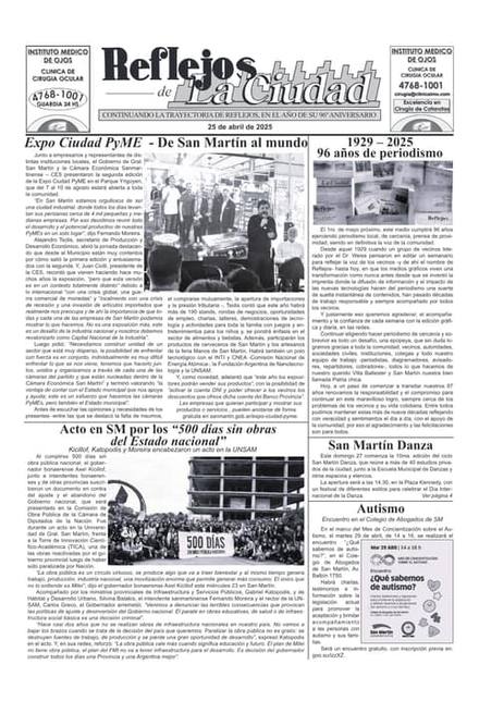 Portada de la edición del 25 de abril 2025