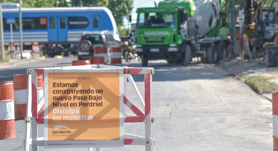 Comenzaron las obras del paso bajo nivel de Perdriel