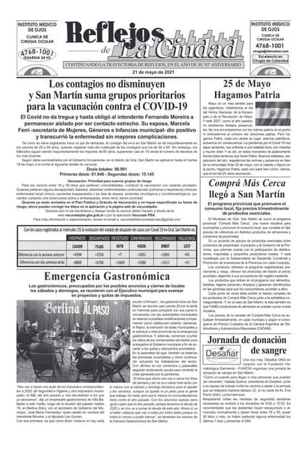 Portada de la edición del 21 de mayo 2021