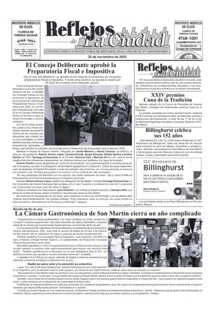 Portada de la edición del 27 de noviembre 2025
