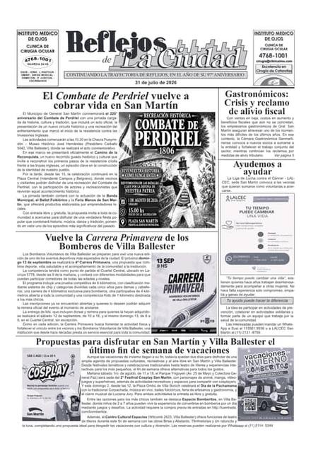 Portada de la edición del 31 de julio de 2026