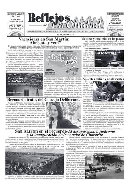 Portada de la edición del 12 de julio 2024