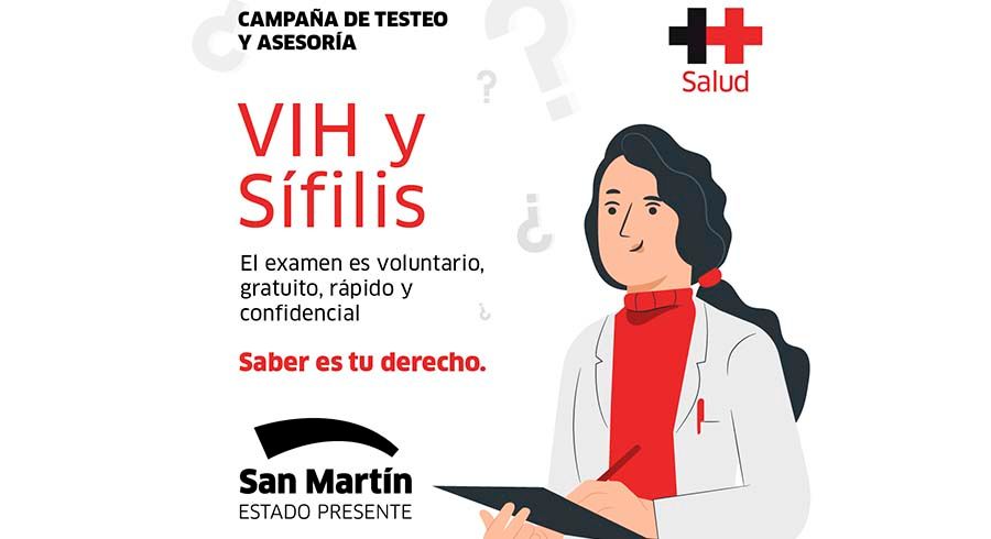 Continúa la campaña de testeo de VIH y Sífilis en San Martín
