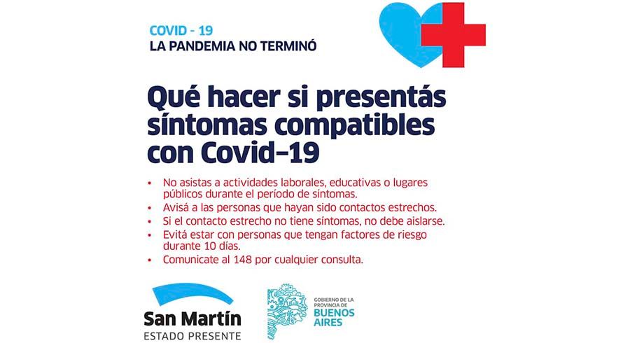 Recomendaciones para personas con síntomas de Covid