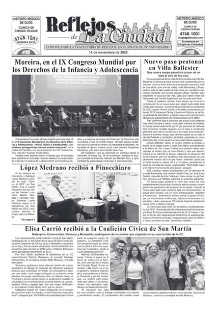Portada de la edición del 18 de noviembre 2022