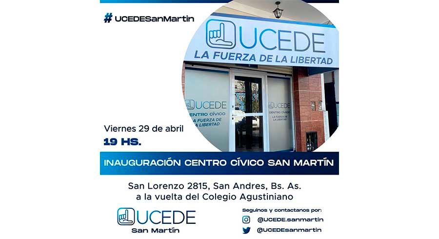 La UCEDE desembarca en San Martín