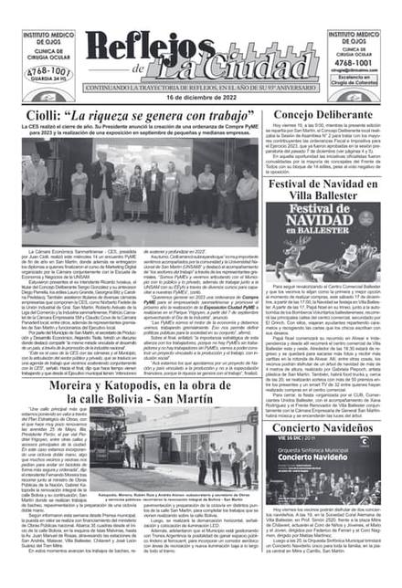 Portada de la edición del 16 de diciembre 2022